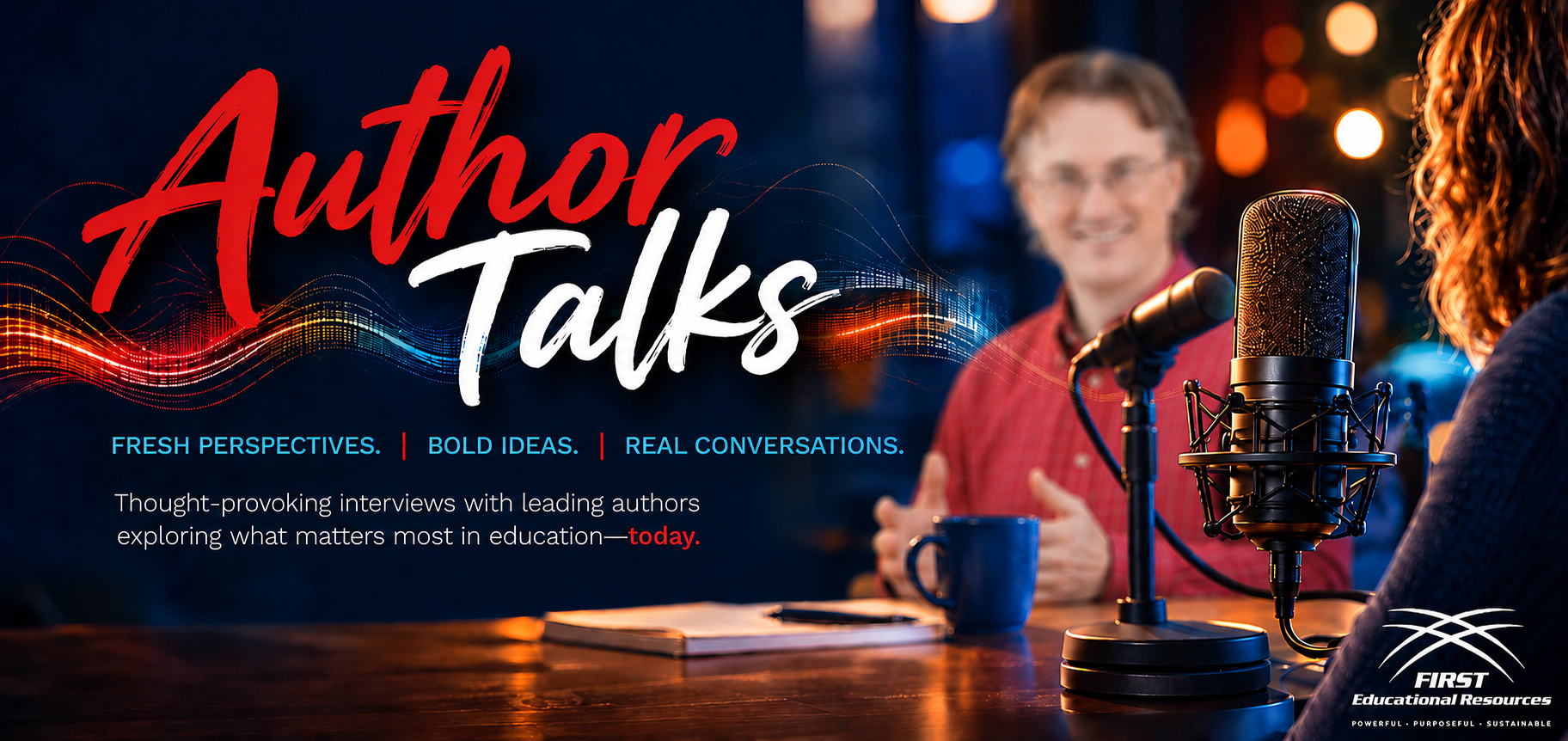 Author Talks Header with Mark